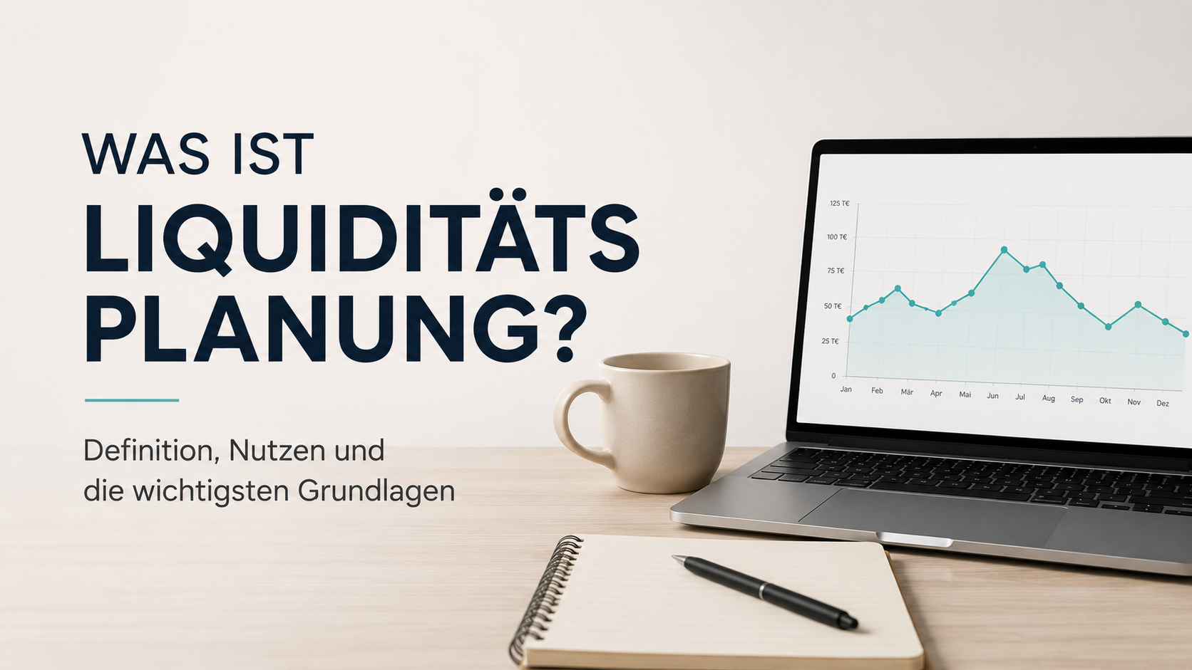 Unternehmer analysiert Cashflow und Liquiditätsplanung auf einem Finanzdashboard